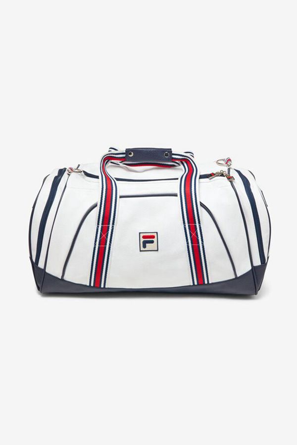 Sacos De Lona Fila Branco/Azul Marinho/Vermelhas - Fila Striker Duffle Portugal Online,GDSL-14792